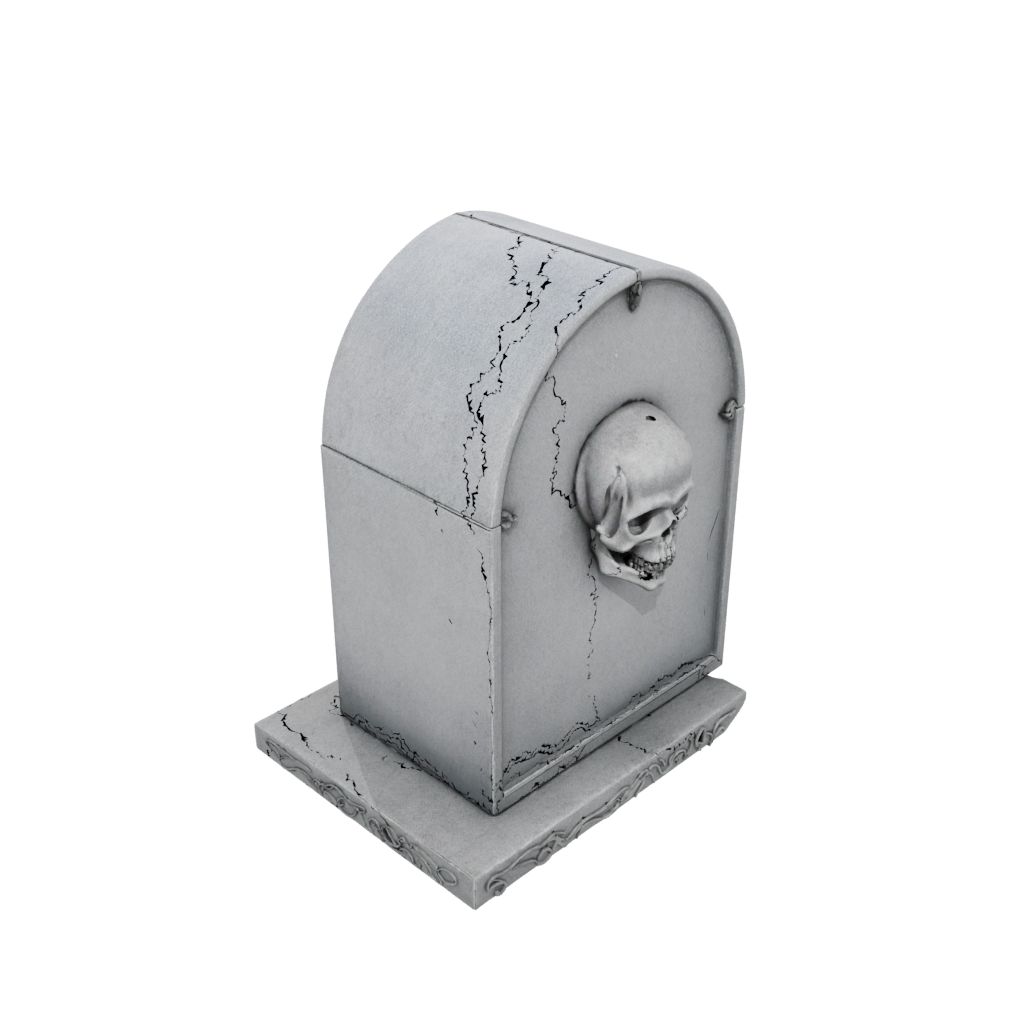 Galaxy Rustic Tombstone Prop Mini — seasonal 3D print model, STL