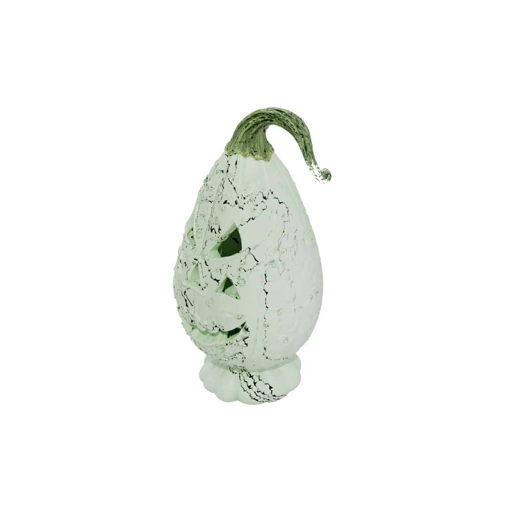 Glow Carved Gourd Figure — seasonal 3D print model, STL