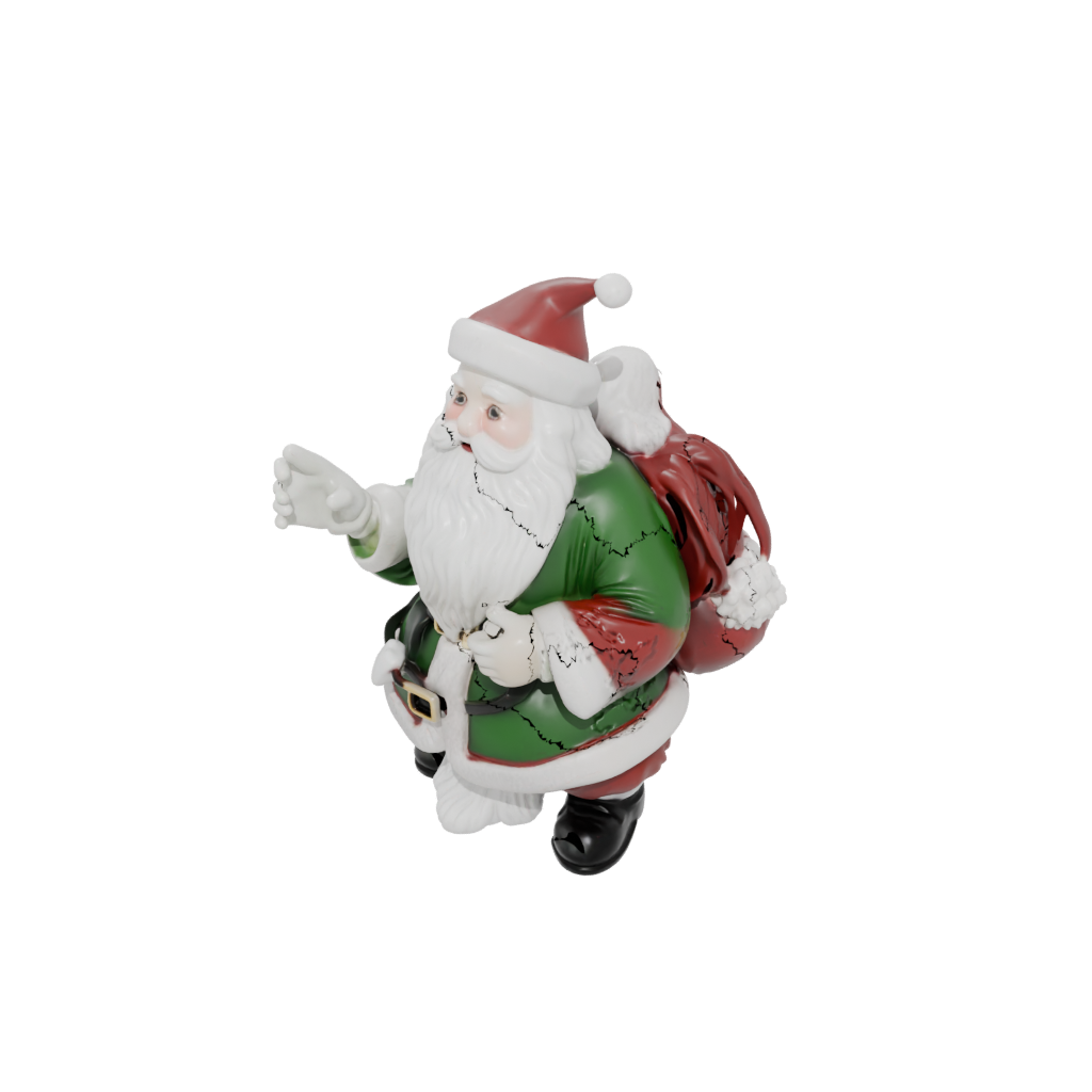 Glow Santa Figurine Original — seasonal 3D print model, STL