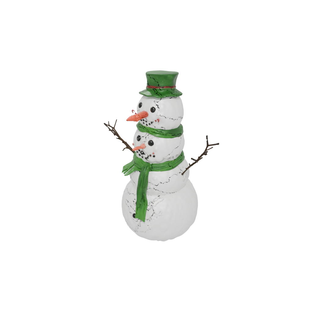 Glow Snowman Figure — seasonal 3D print model, STL