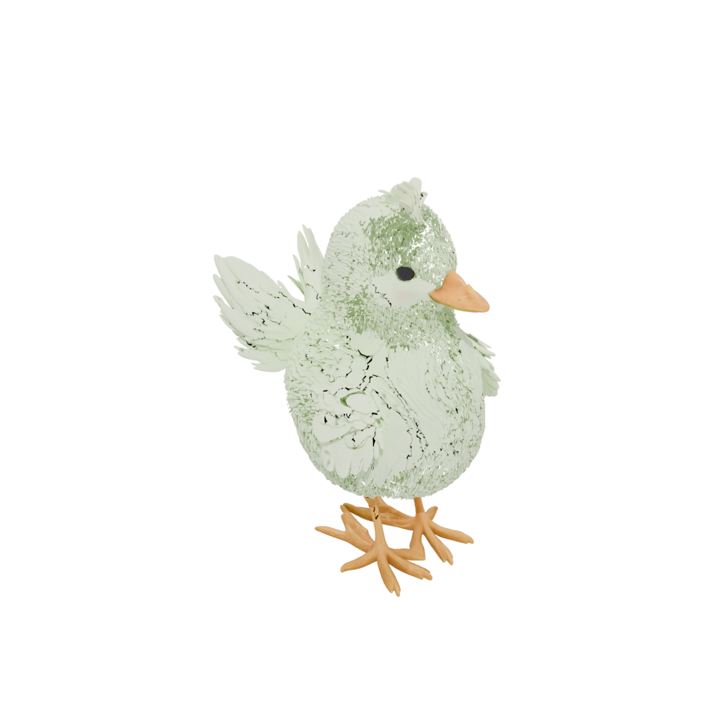 Glow Spring Chick Figure — seasonal 3D print model, STL