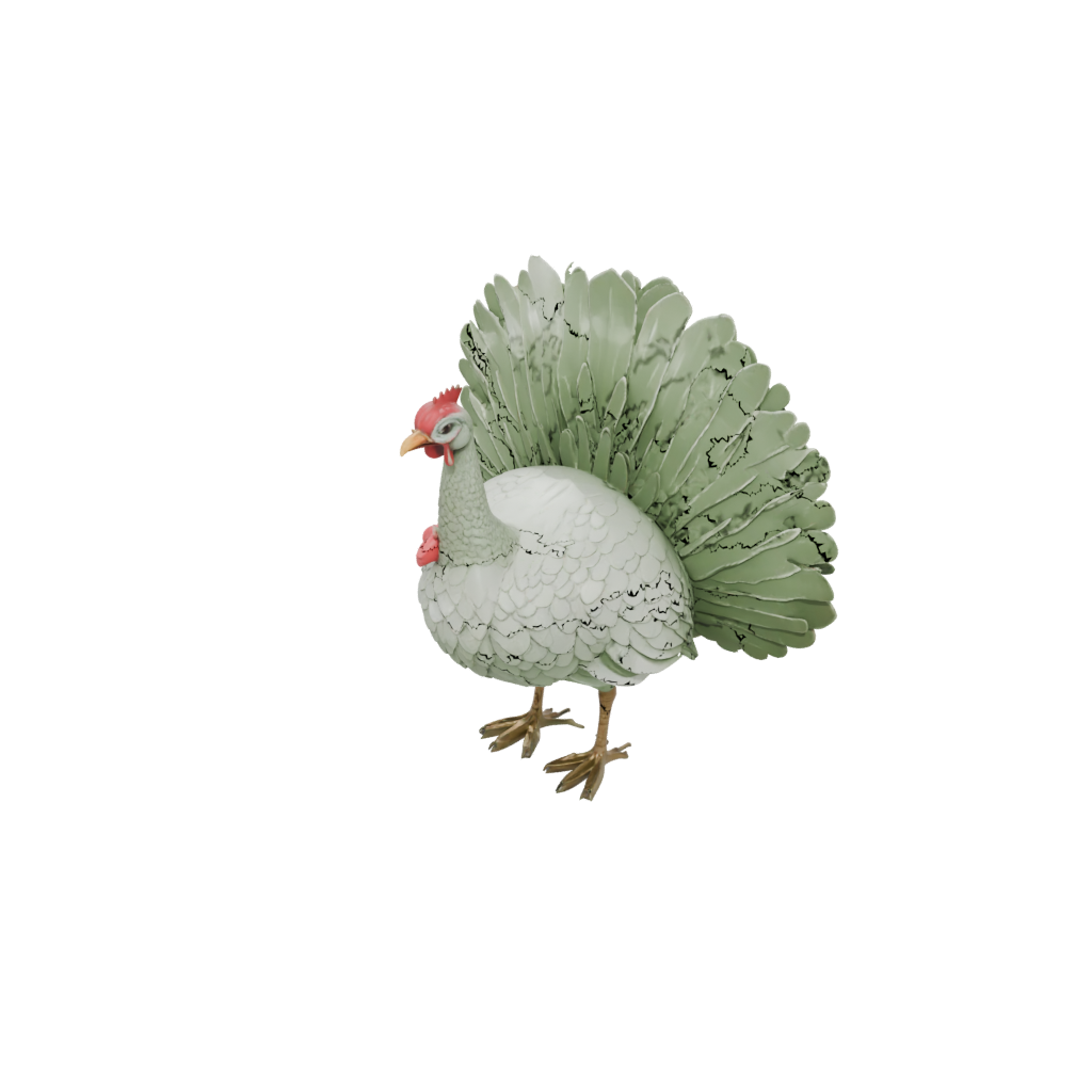 Glow Turkey Centerpiece Figure — seasonal 3D print model, STL