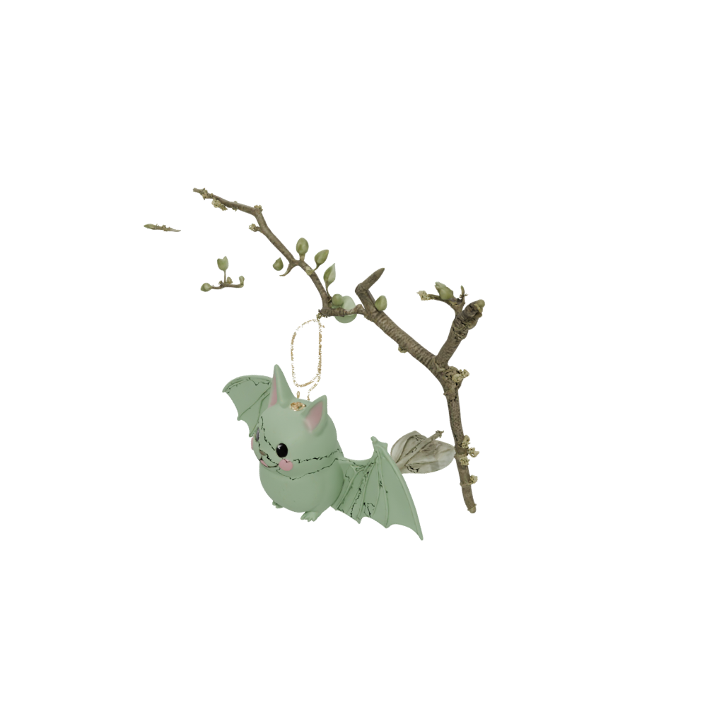Glow Cute Bat Ornament — seasonal 3D print model, STL