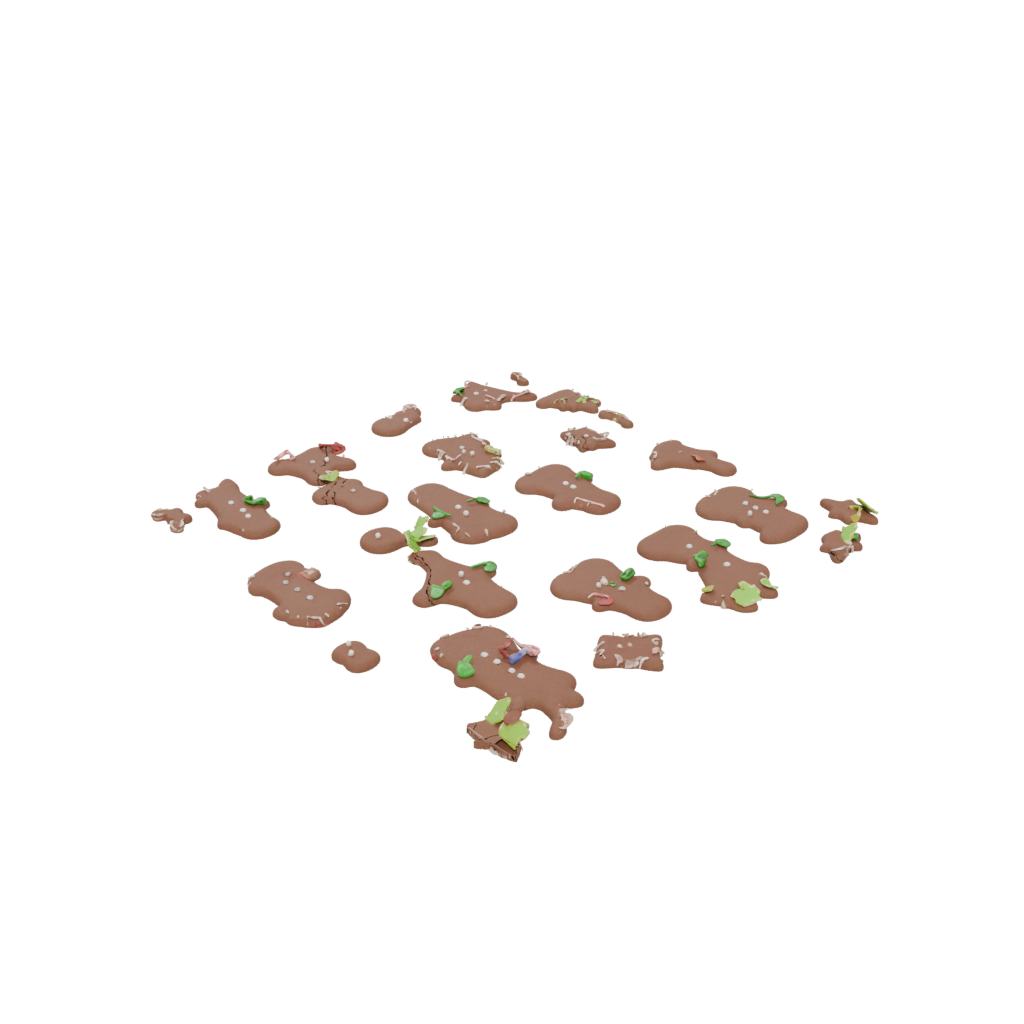 Glow Cute Gingerbread Person Figure — seasonal 3D print model, STL