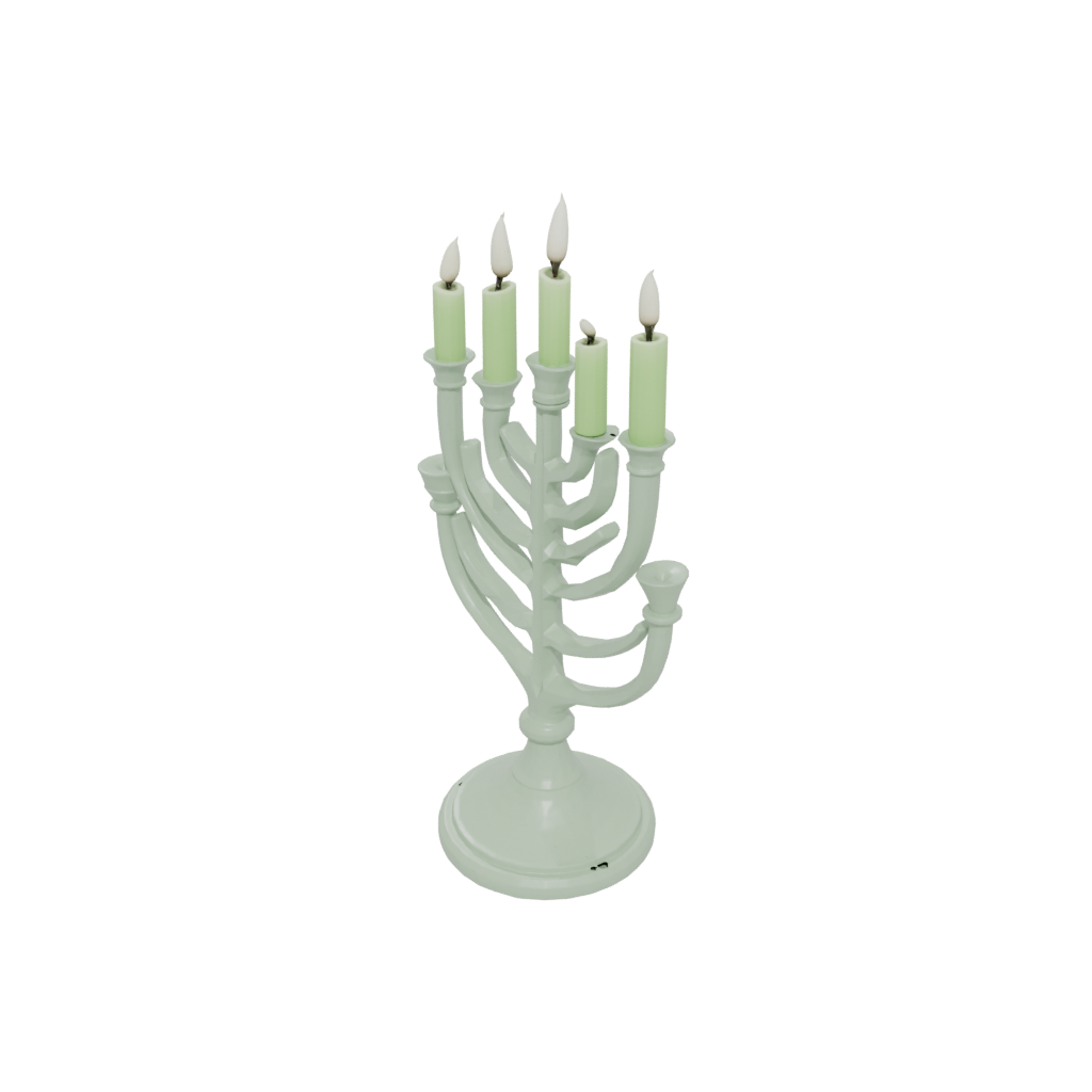 Glow Cute Menorah Candle Stand — seasonal 3D print model, STL