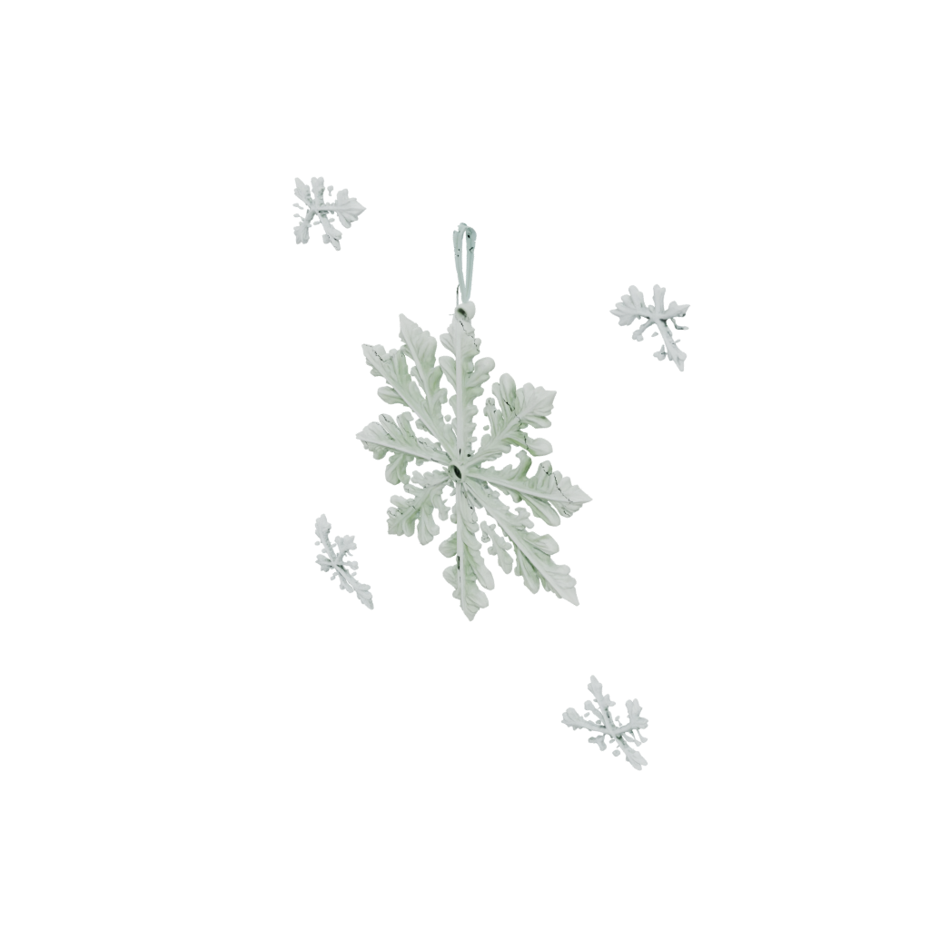 Glow Cute Ornate Snowflake Ornament — seasonal 3D print model, STL