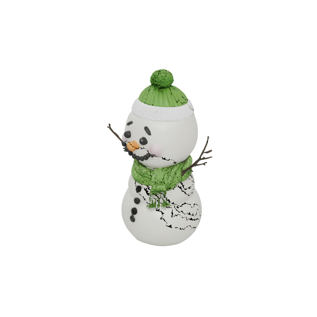 Glow Cute Snowman Figure — seasonal 3D print model, STL