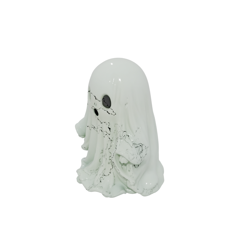 Glow Cute Spooky Ghost Figurine — seasonal 3D print model, STL