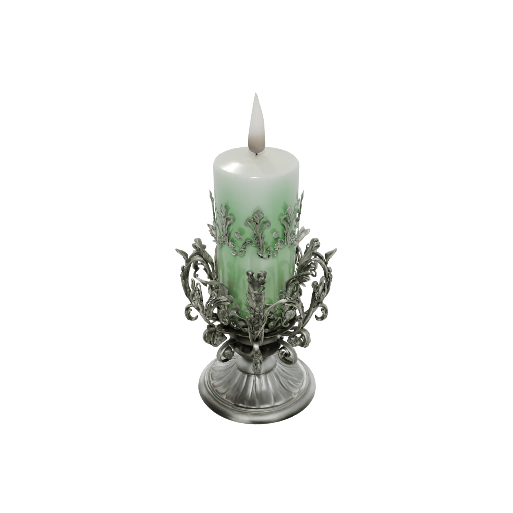 Glow Ornate Advent Candle Holder — seasonal 3D print model, STL