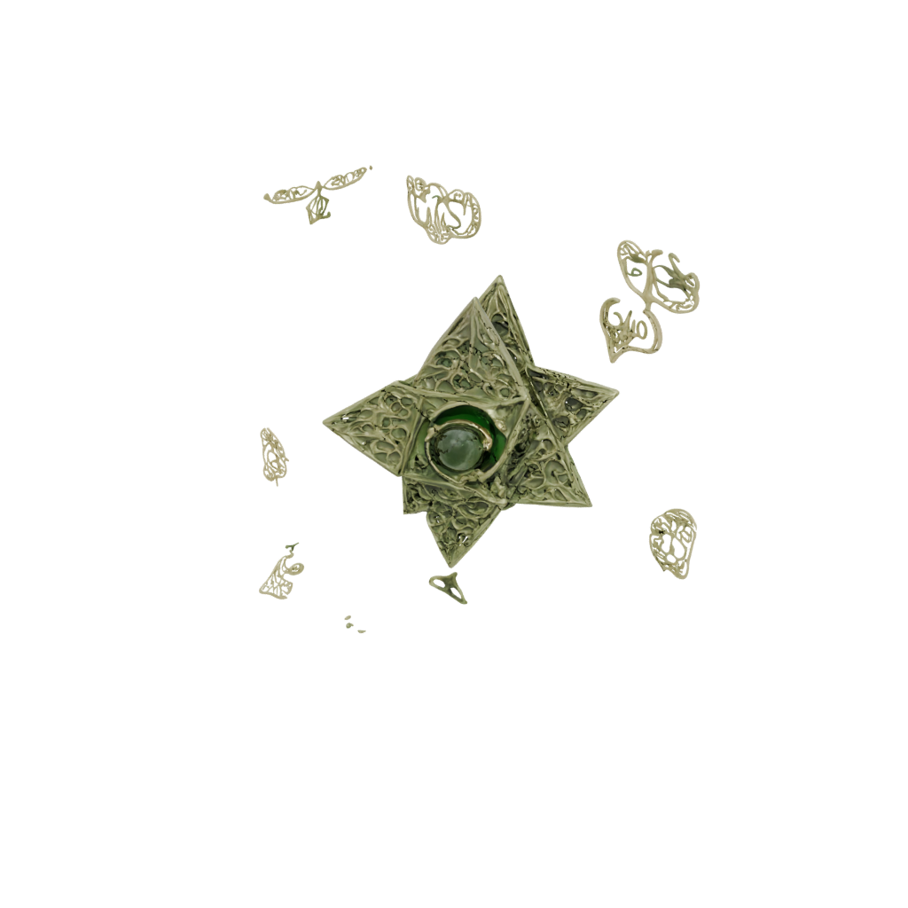 Glow Ornate Dreidel Spinner — seasonal 3D print model, STL