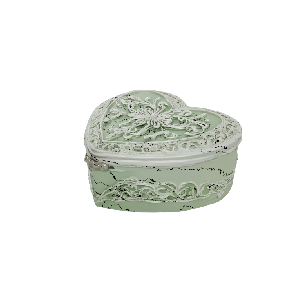Glow Ornate Heart Trinket Box — seasonal 3D print model, STL