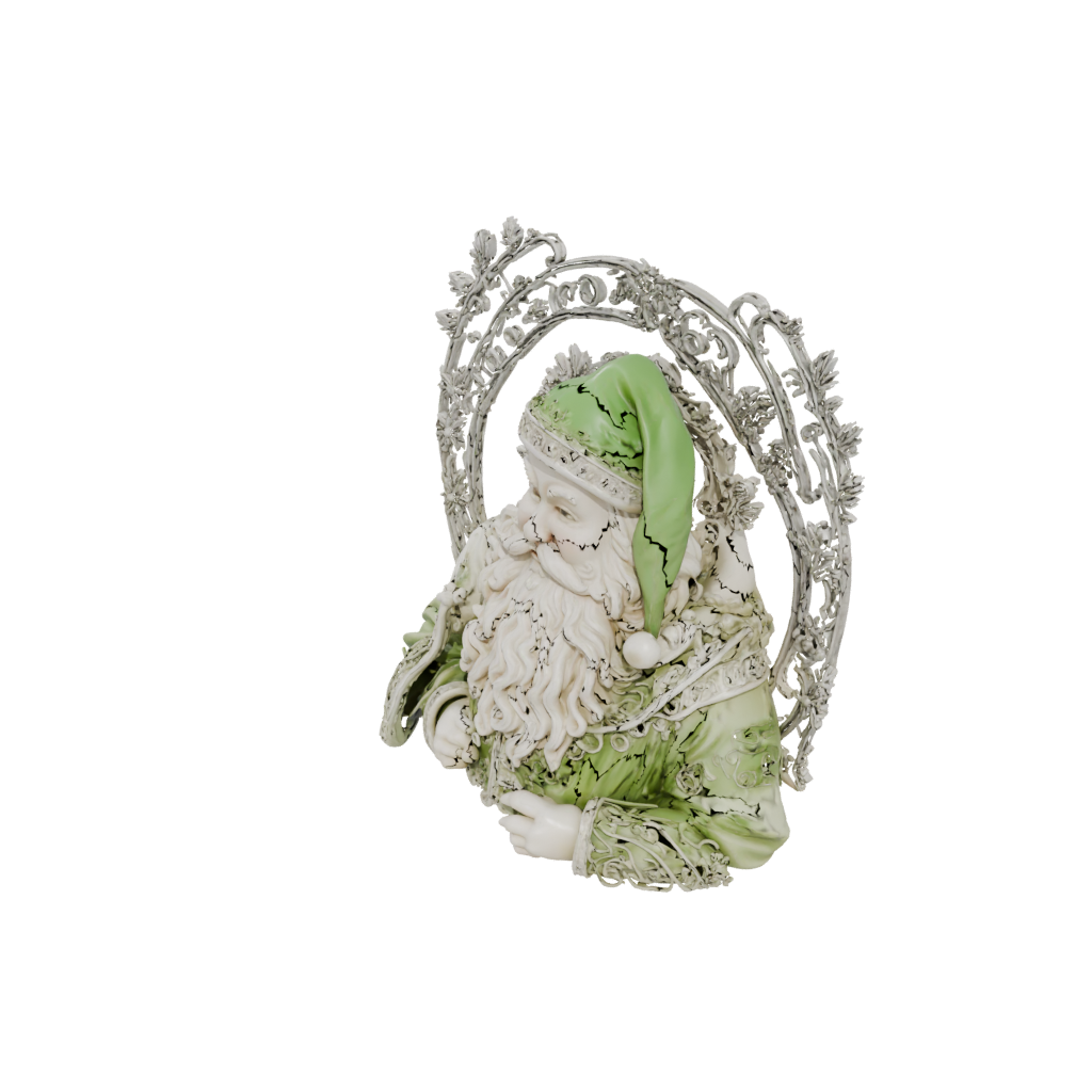 Glow Ornate Santa Figurine Original — seasonal 3D print model, STL