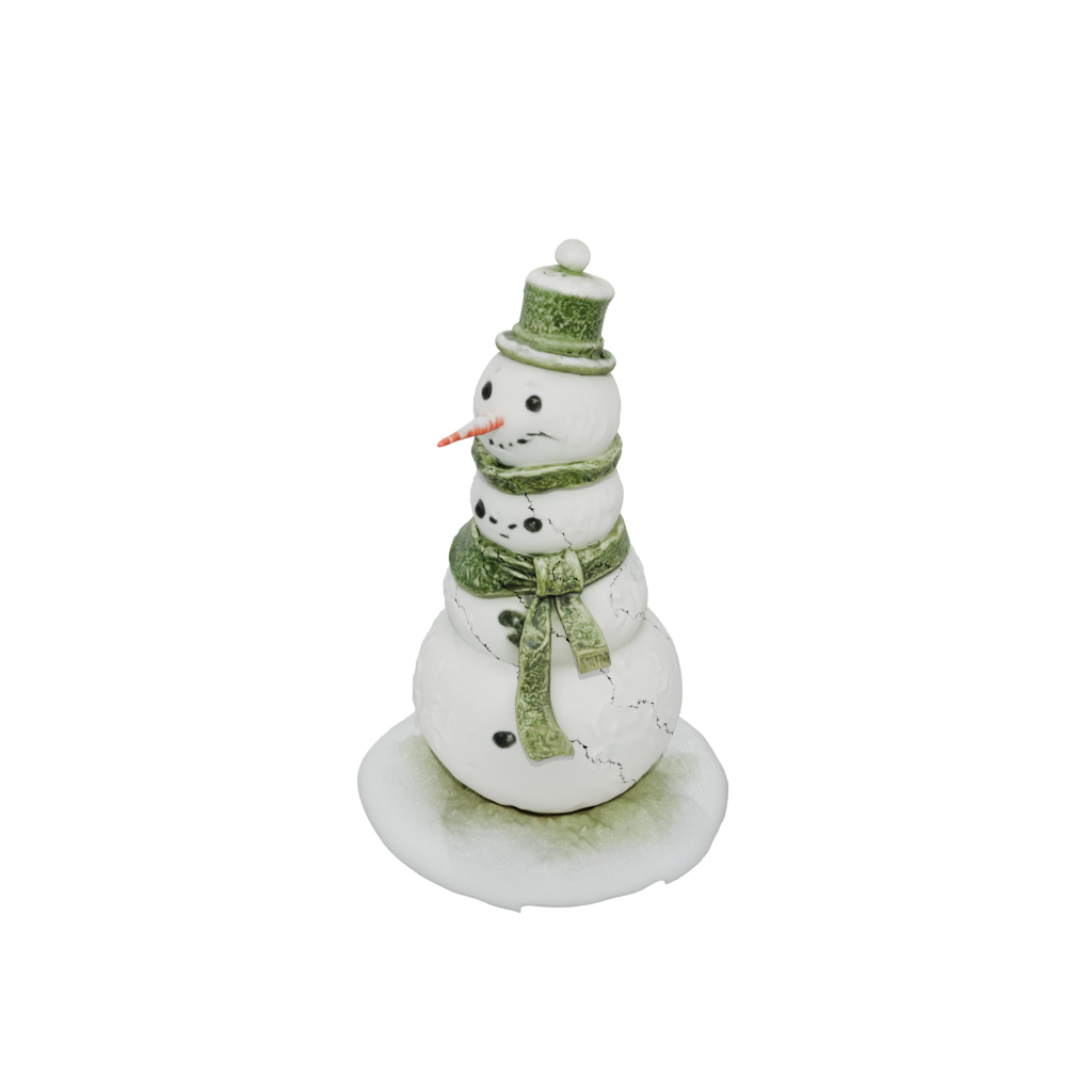 Glow Ornate Snowman Figure — seasonal 3D print model, STL