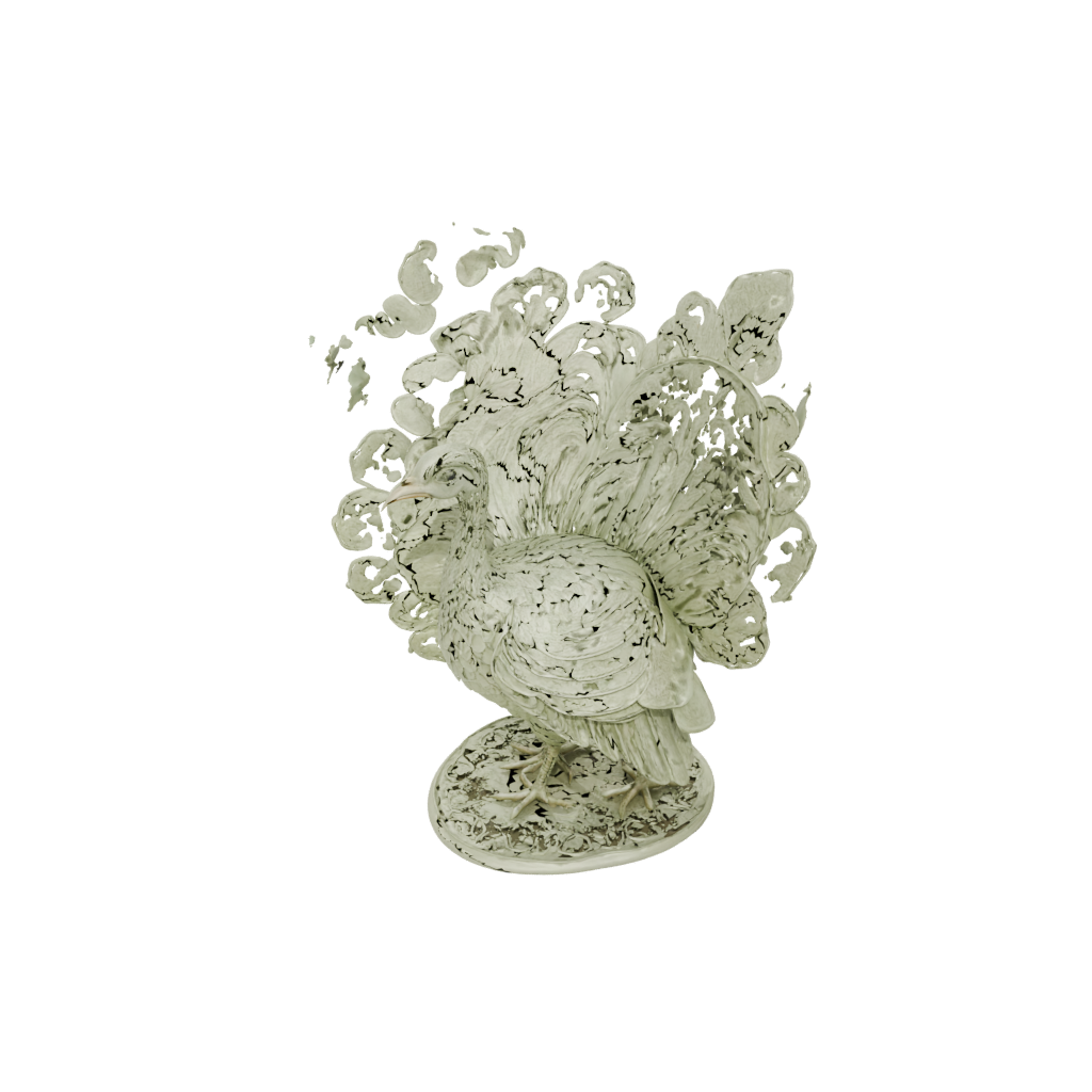 Glow Ornate Turkey Centerpiece Figure — seasonal 3D print model, STL