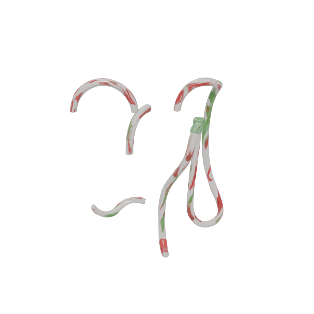 Glow Rustic Candy Cane Hook Pair