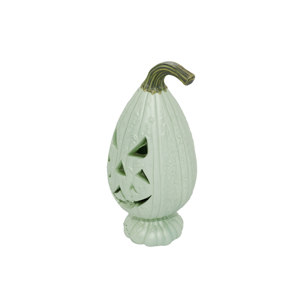 Glow Rustic Carved Gourd Figure — seasonal 3D print model, STL