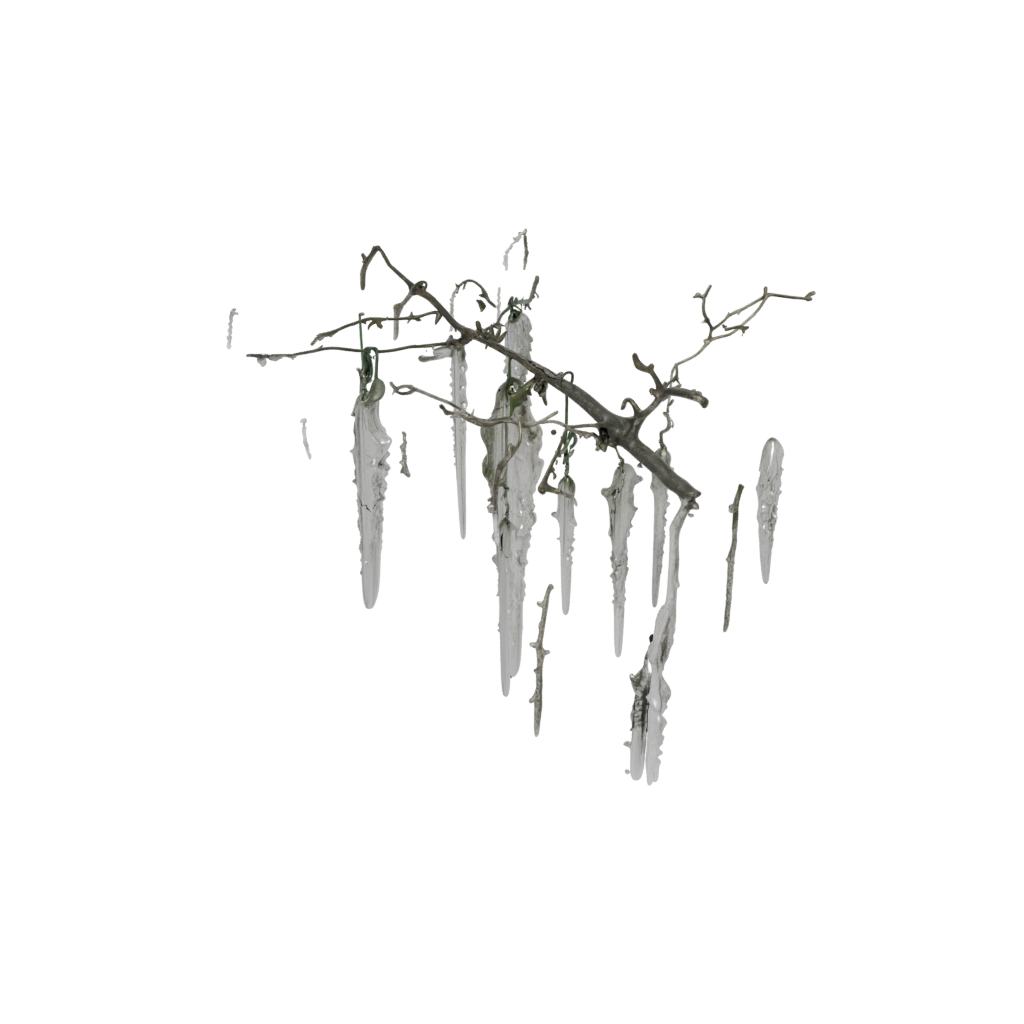 Glow Rustic Icicle Ornament — seasonal 3D print model, STL