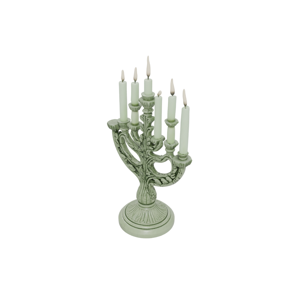 Glow Rustic Menorah Candle Stand — seasonal 3D print model, STL