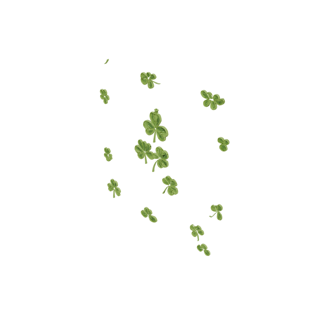 Glow Rustic Shamrock Charm — seasonal 3D print model, STL