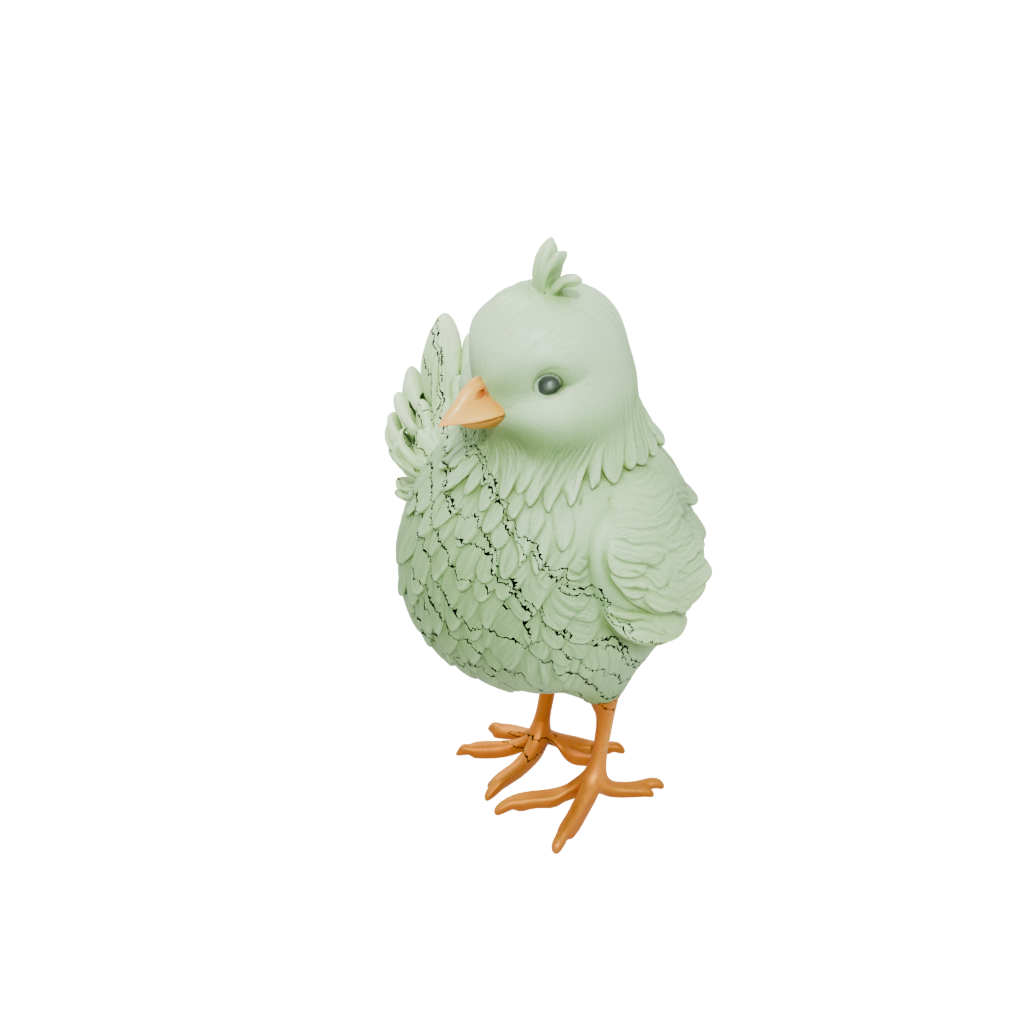 Glow Rustic Spring Chick Figure — seasonal 3D print model, STL