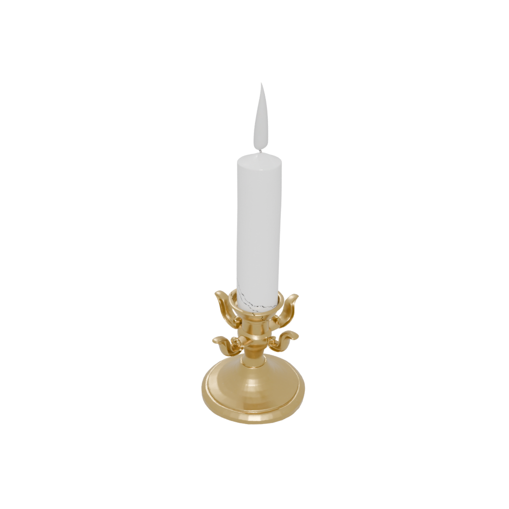 Gold Advent Candle Holder — seasonal 3D print model, STL