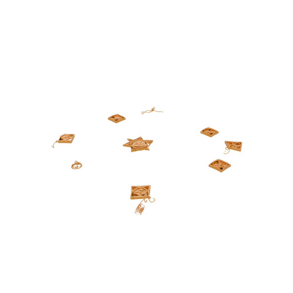 Gold Dreidel Spinner — seasonal 3D print model, STL