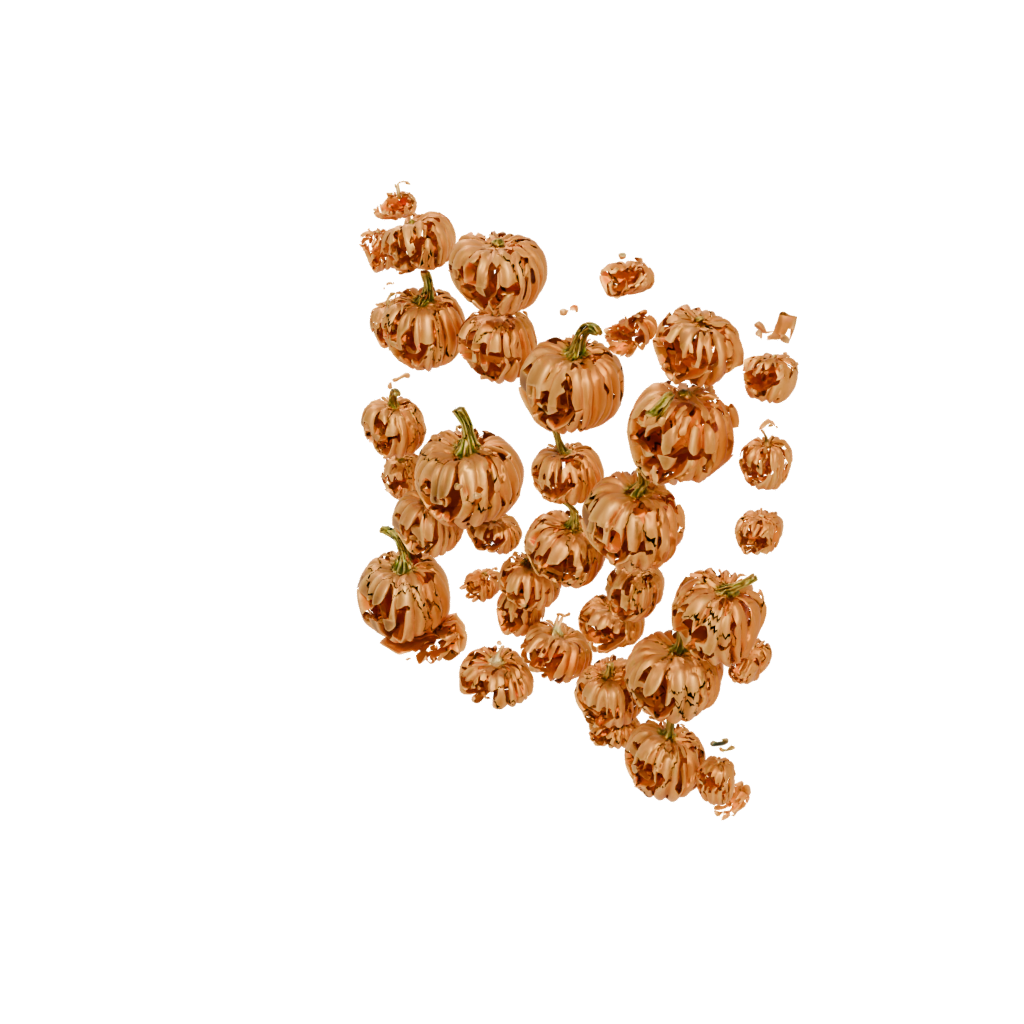 Gold Jack-O-Lantern With Carved Grin — seasonal 3D print model, STL