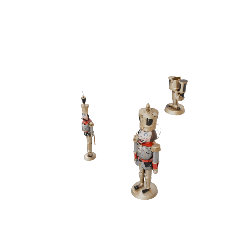 Gold Nutcracker Soldier Original — seasonal 3D print model, STL