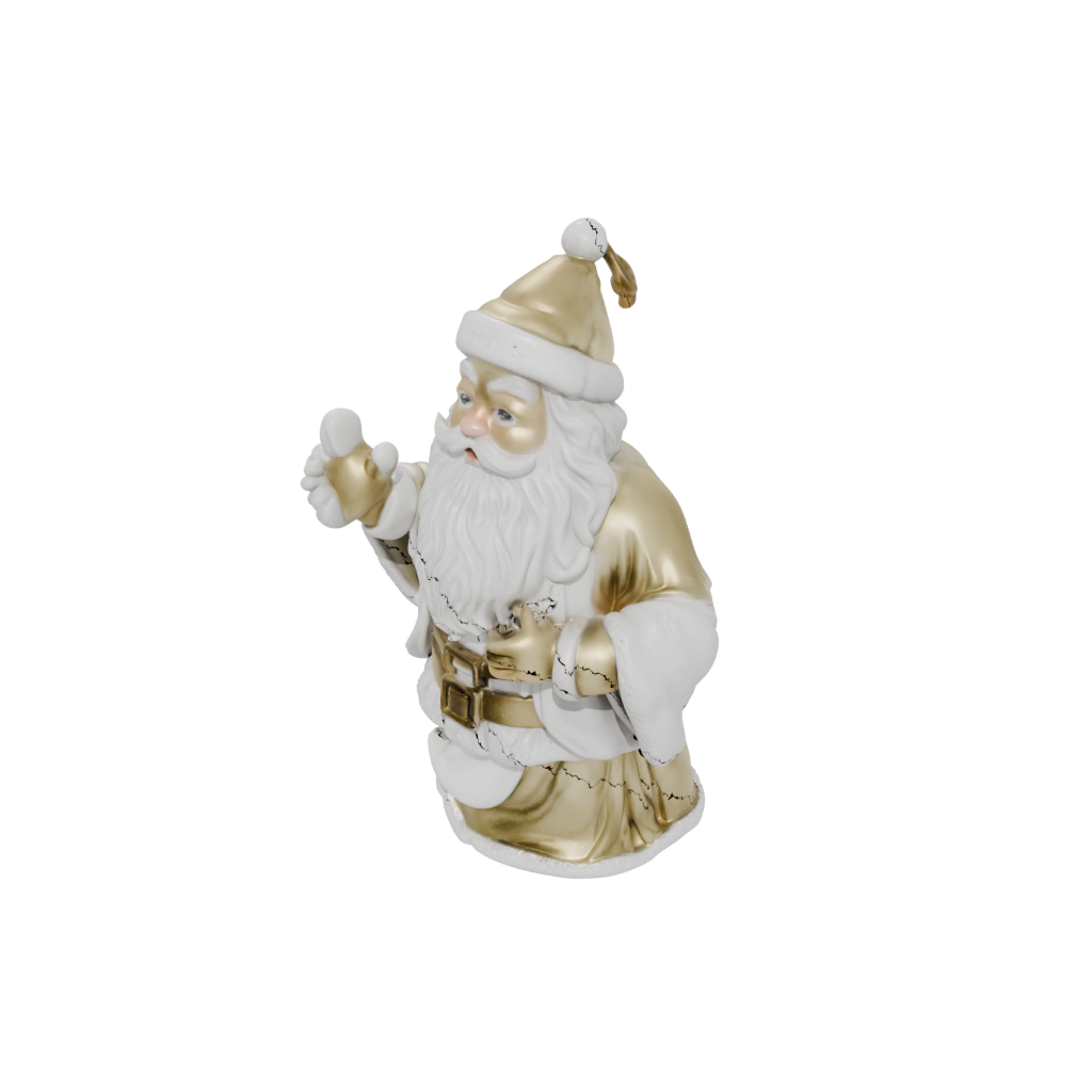 Gold Santa Figurine Original — seasonal 3D print model, STL