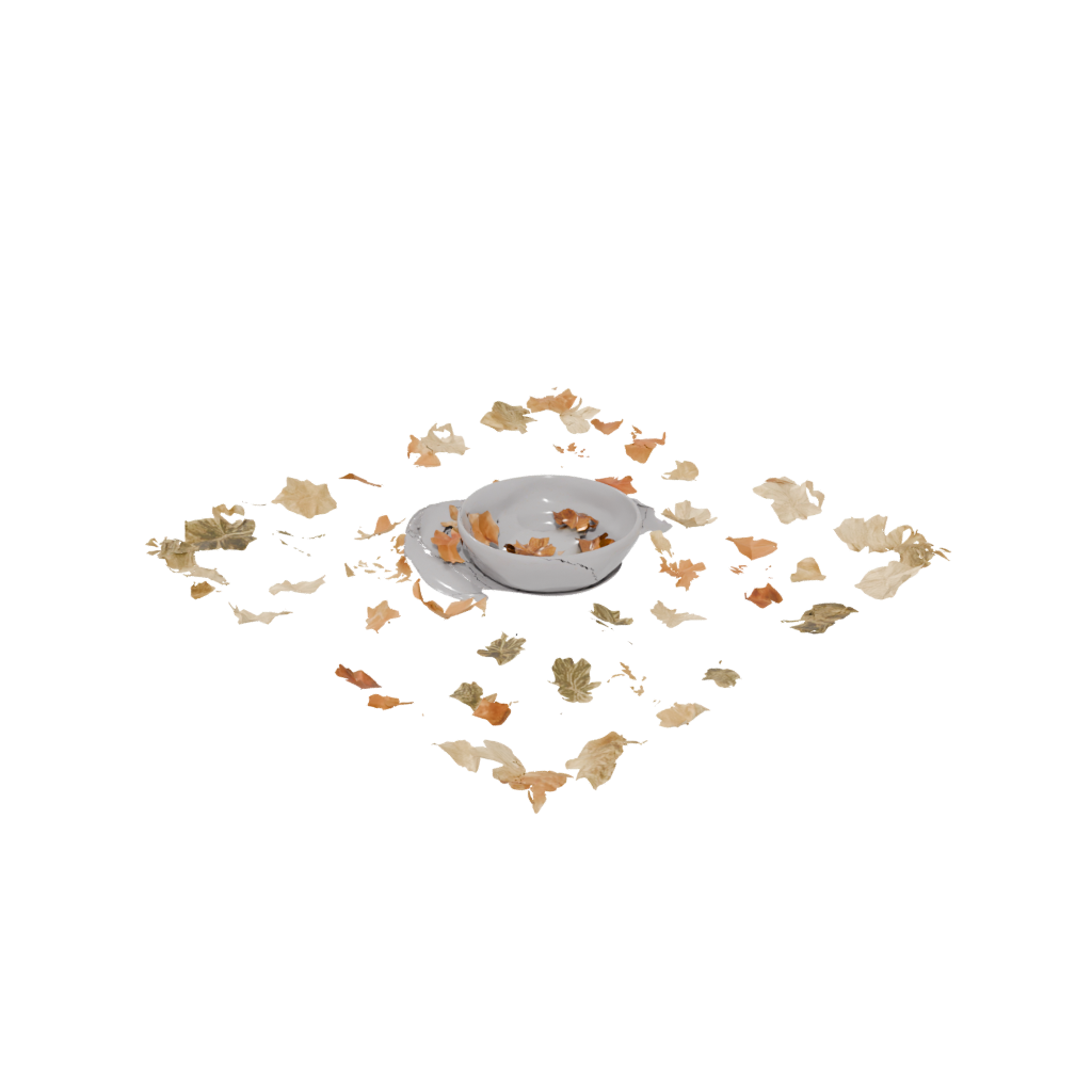 Gold Cute Autumn Leaf Bowl — seasonal 3D print model, STL
