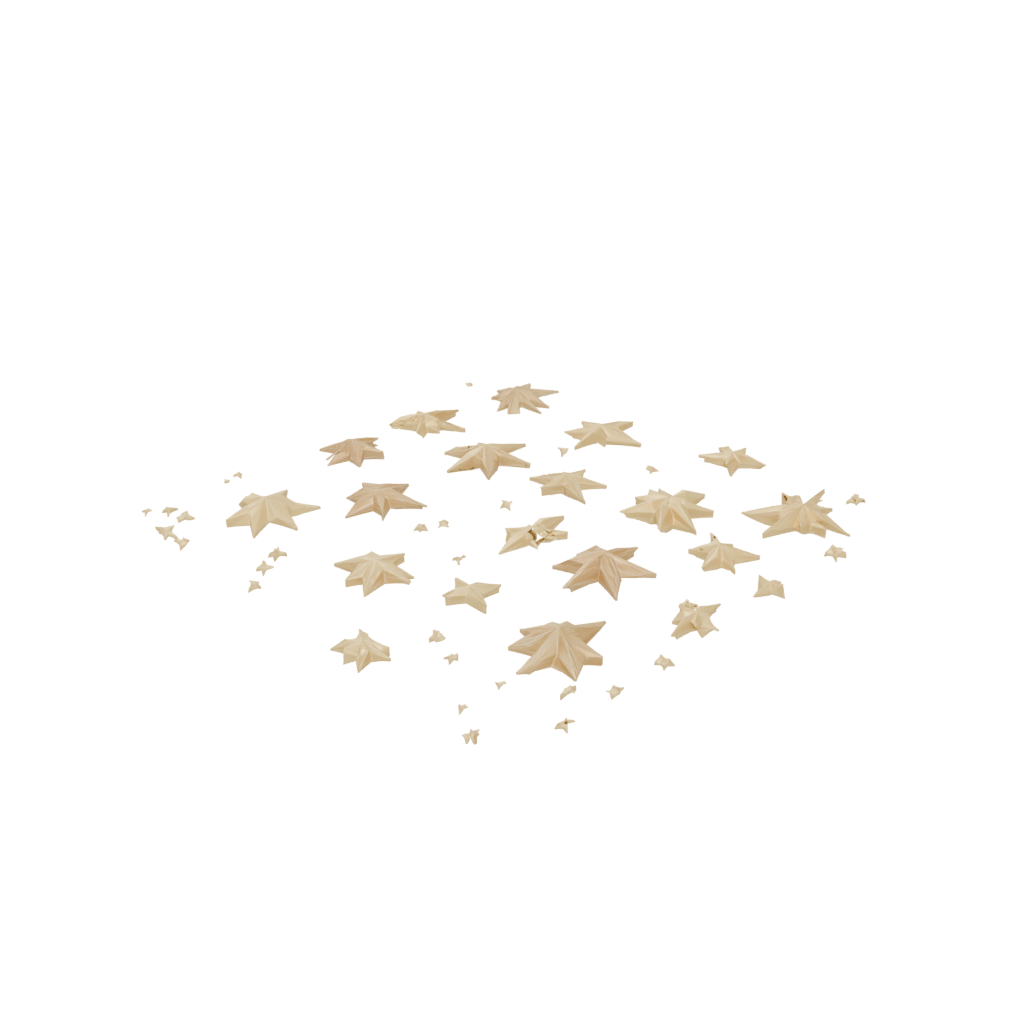 Gold Cute Fourth-Of-July Star Burst — seasonal 3D print model, STL