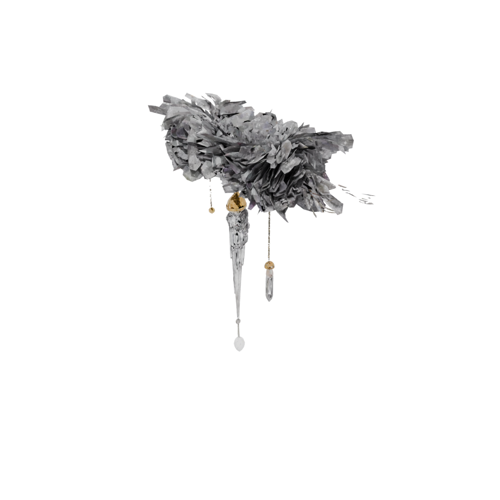Gold Cute Icicle Ornament — seasonal 3D print model, STL