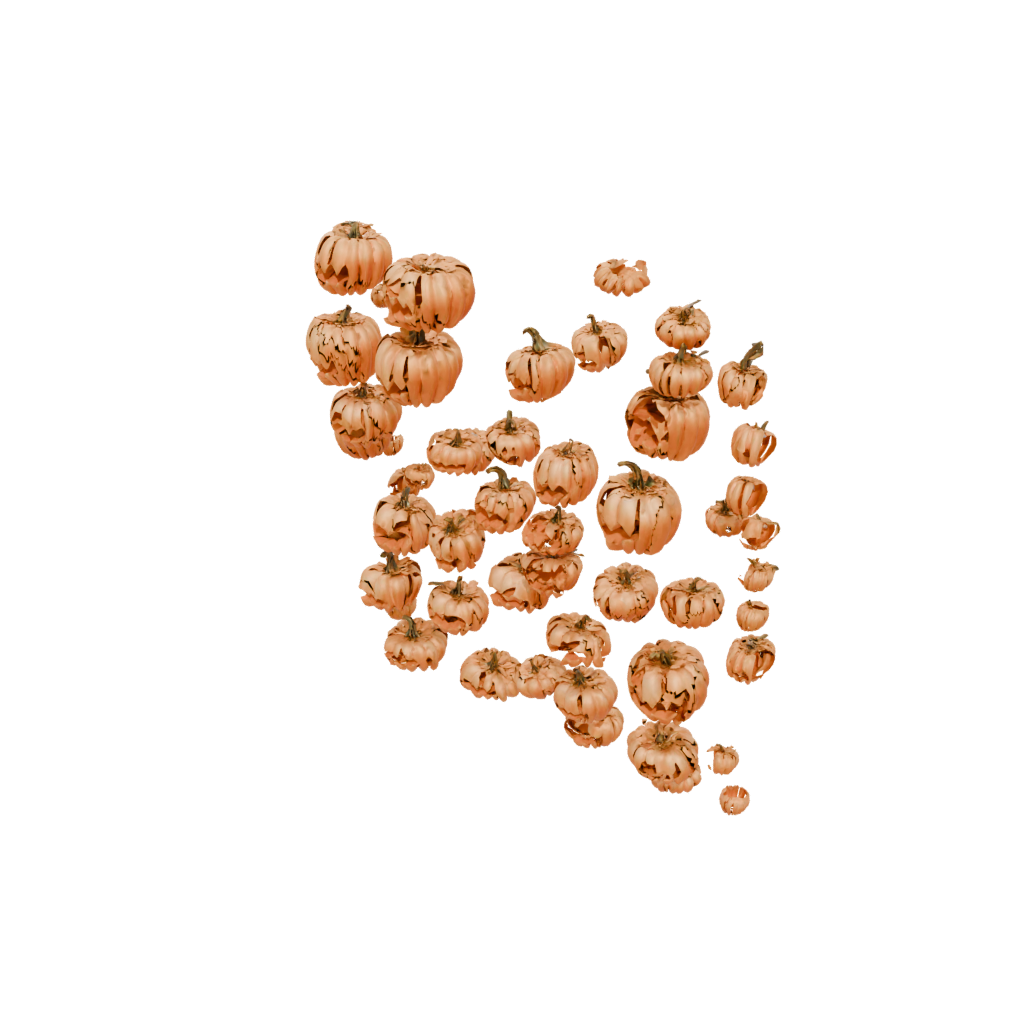 Gold Cute Jack-O-Lantern With Carved Grin — seasonal 3D print model, STL