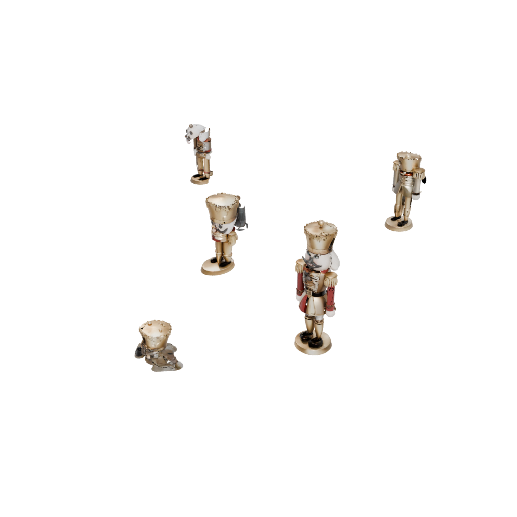 Gold Cute Nutcracker Soldier Original — seasonal 3D print model, STL