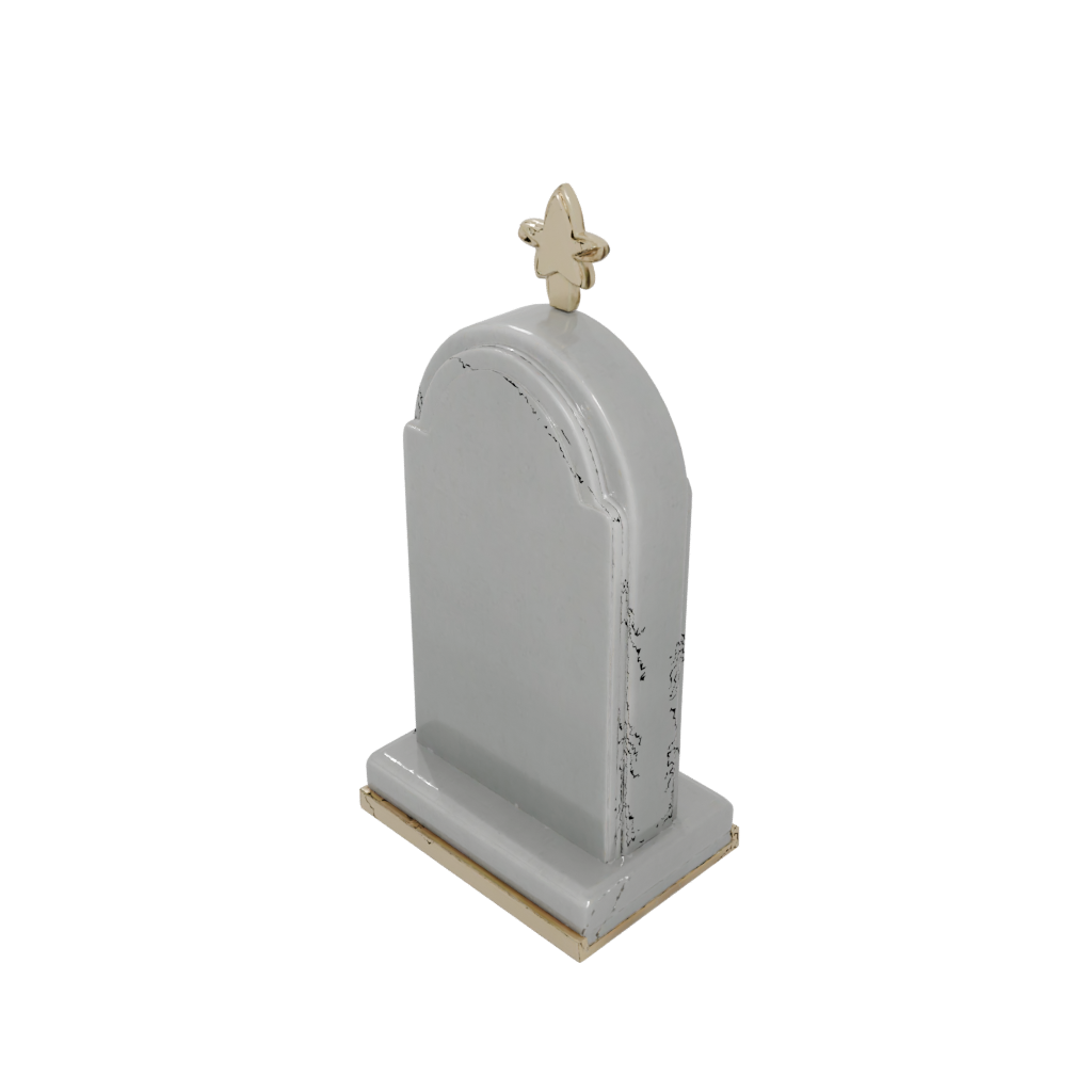 Gold Cute Tombstone Prop Mini — seasonal 3D print model, STL