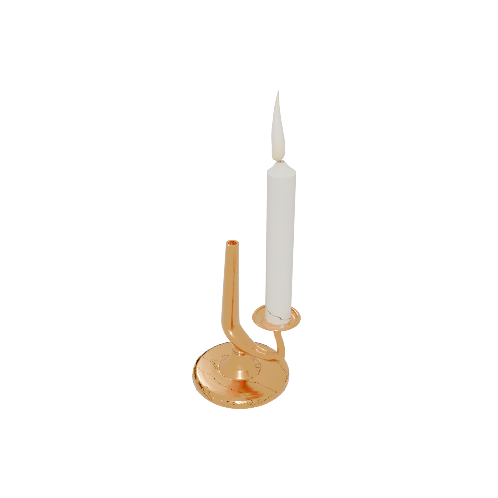 Gold Modern Advent Candle Holder — seasonal 3D print model, STL