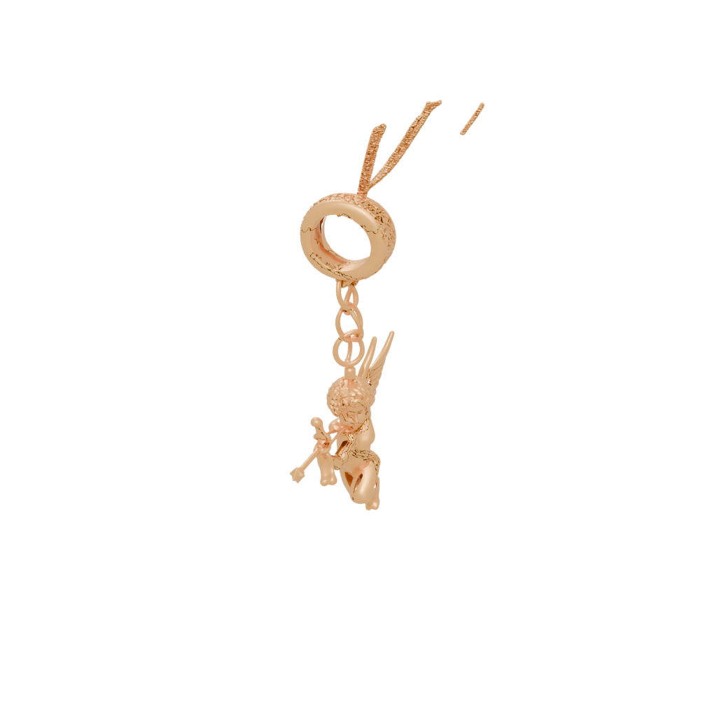 Gold Modern Cupid Charm — seasonal 3D print model, STL