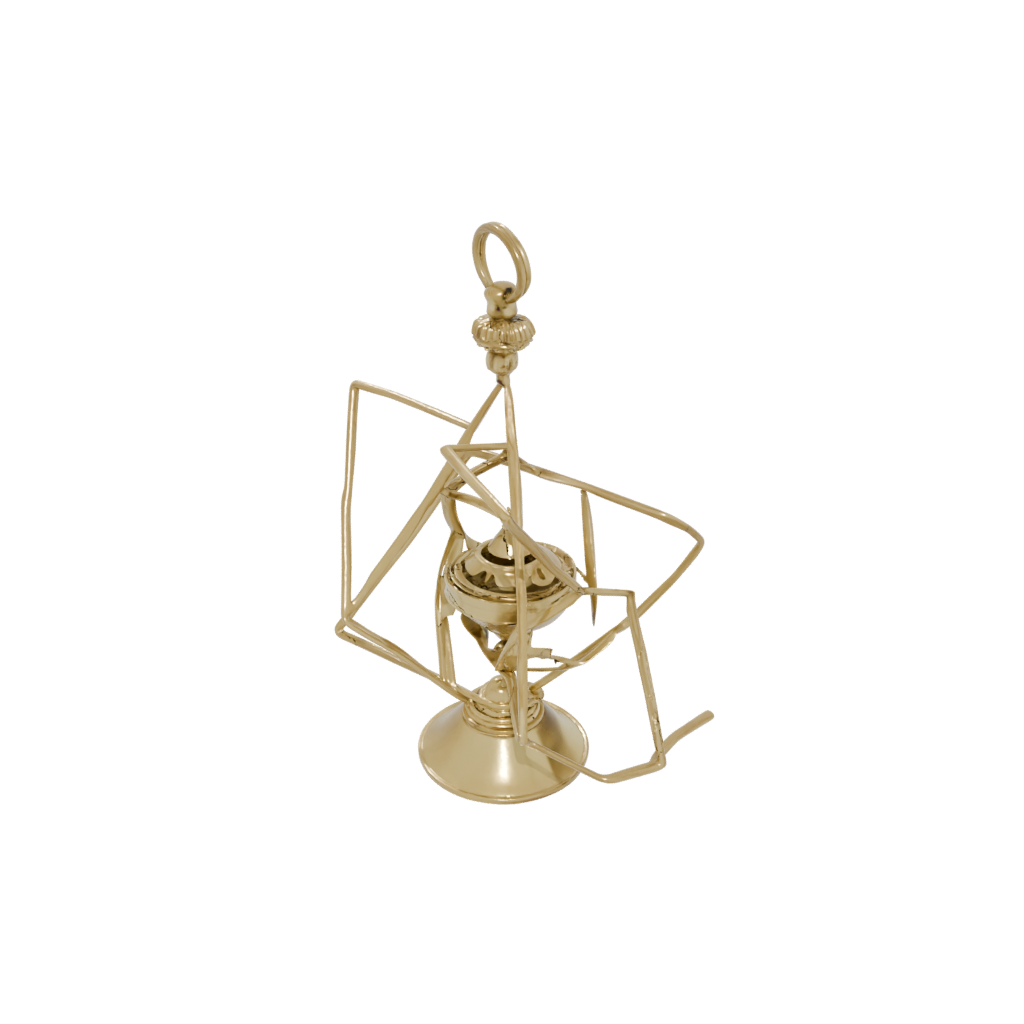 Gold Modern Dreidel Spinner — seasonal 3D print model, STL