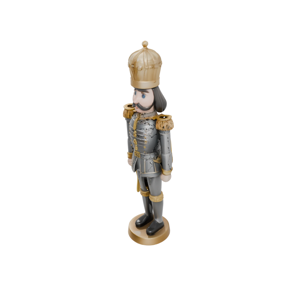 Gold Modern Nutcracker Soldier Original — seasonal 3D print model, STL