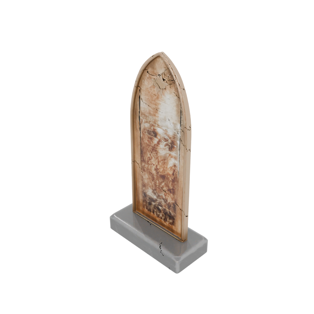 Gold Modern Tombstone Prop Mini — seasonal 3D print model, STL