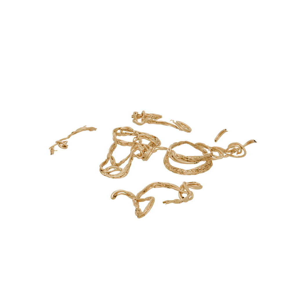 Gold Modern Valentine Love-Knot — seasonal 3D print model, STL