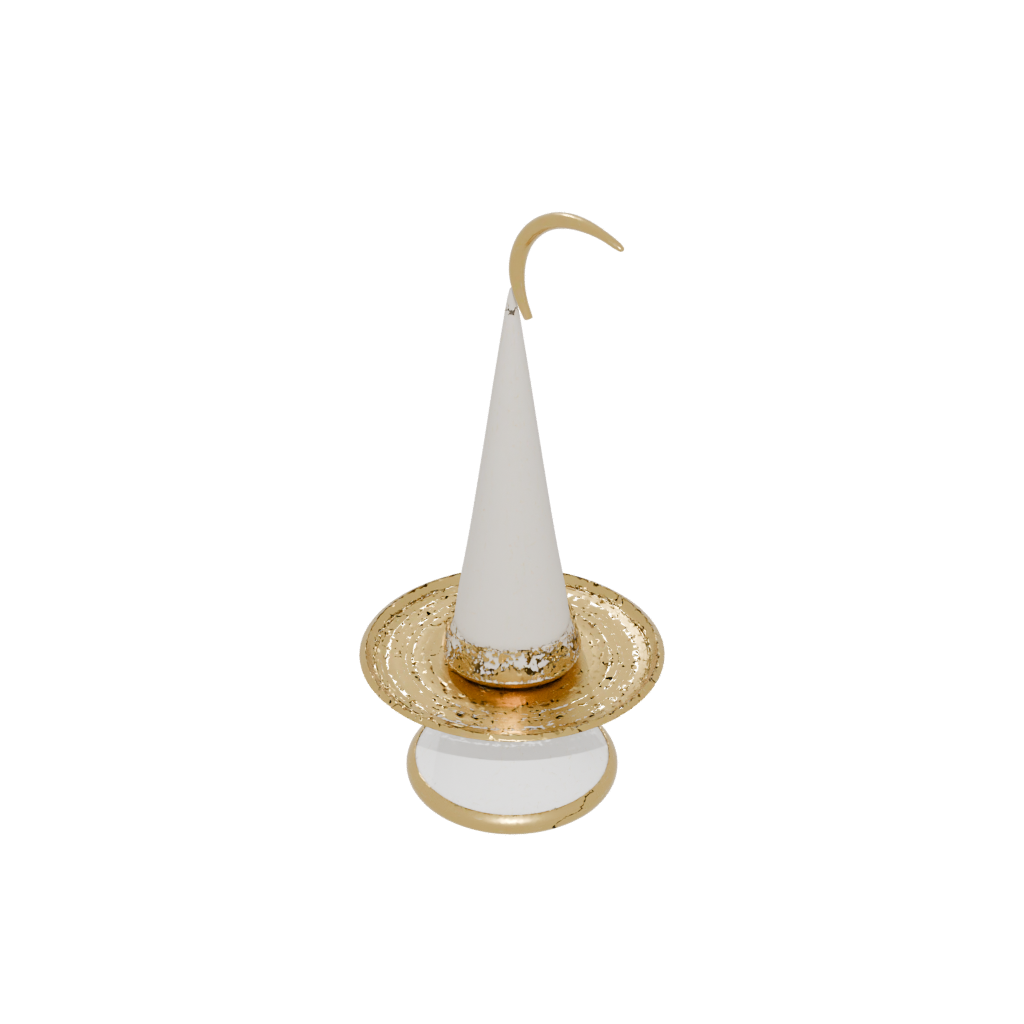 Gold Modern Witch Hat Holder — seasonal 3D print model, STL