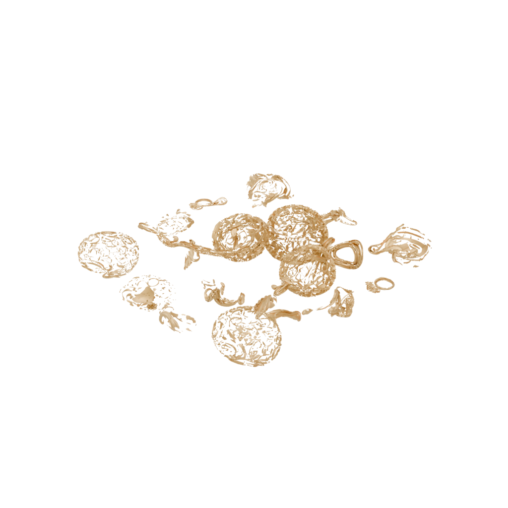 Gold Ornate Carved Gourd Figure — seasonal 3D print model, STL
