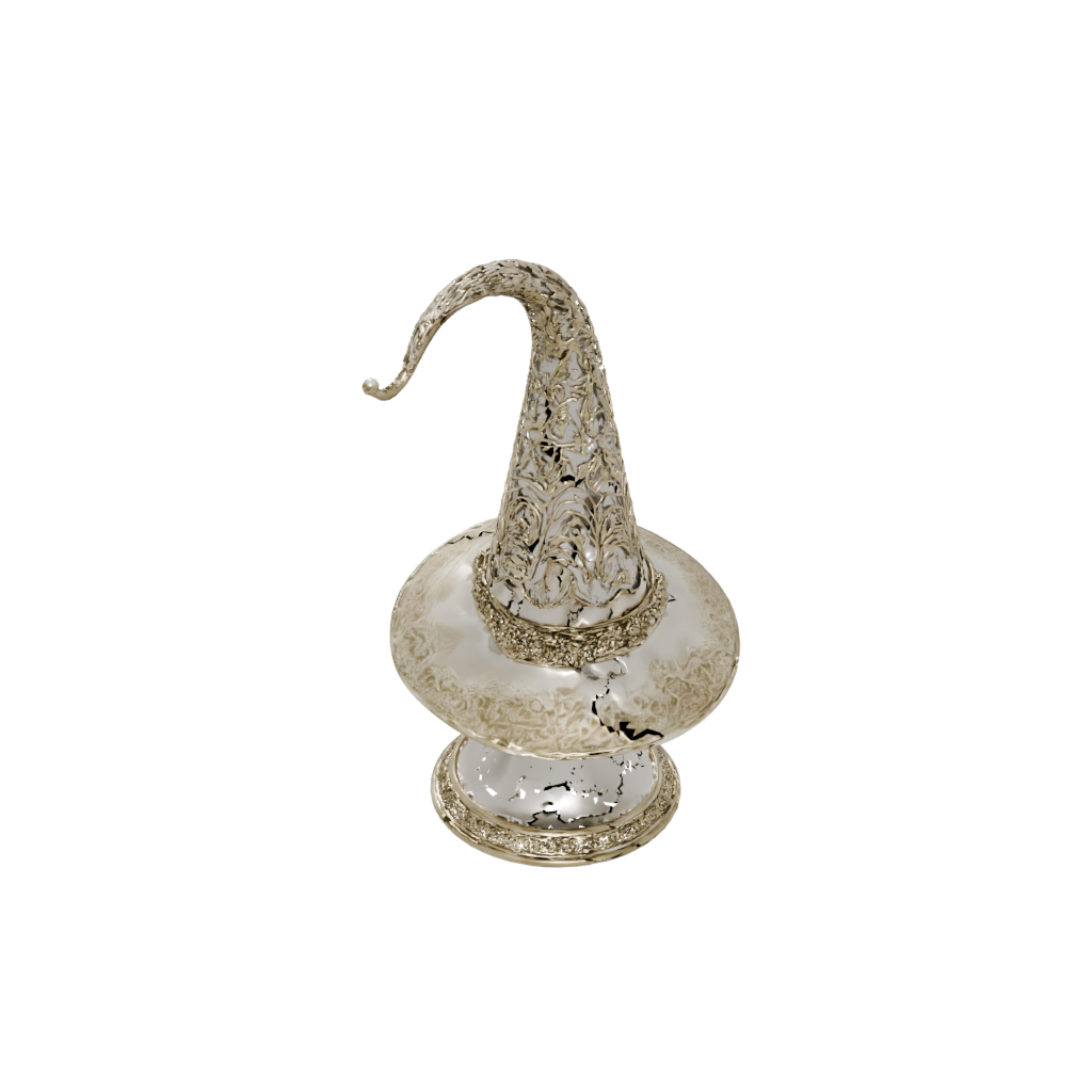 Gold Ornate Witch Hat Holder — seasonal 3D print model, STL