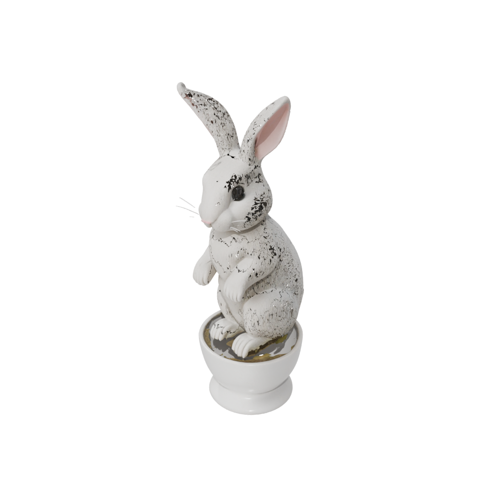 Holiday Egg Cup Bunny — seasonal 3D print model, STL