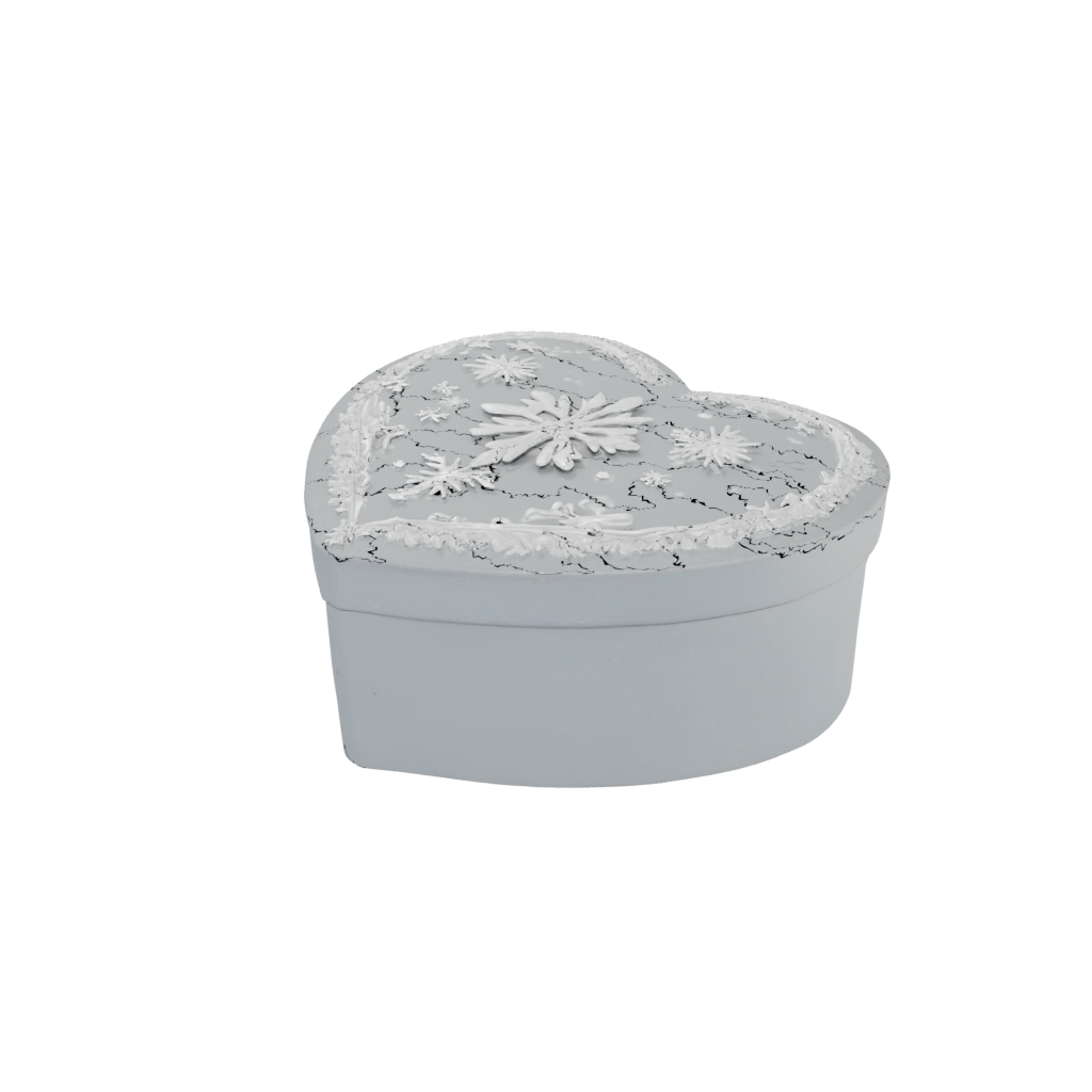 Holiday Heart Trinket Box — seasonal 3D print model, STL