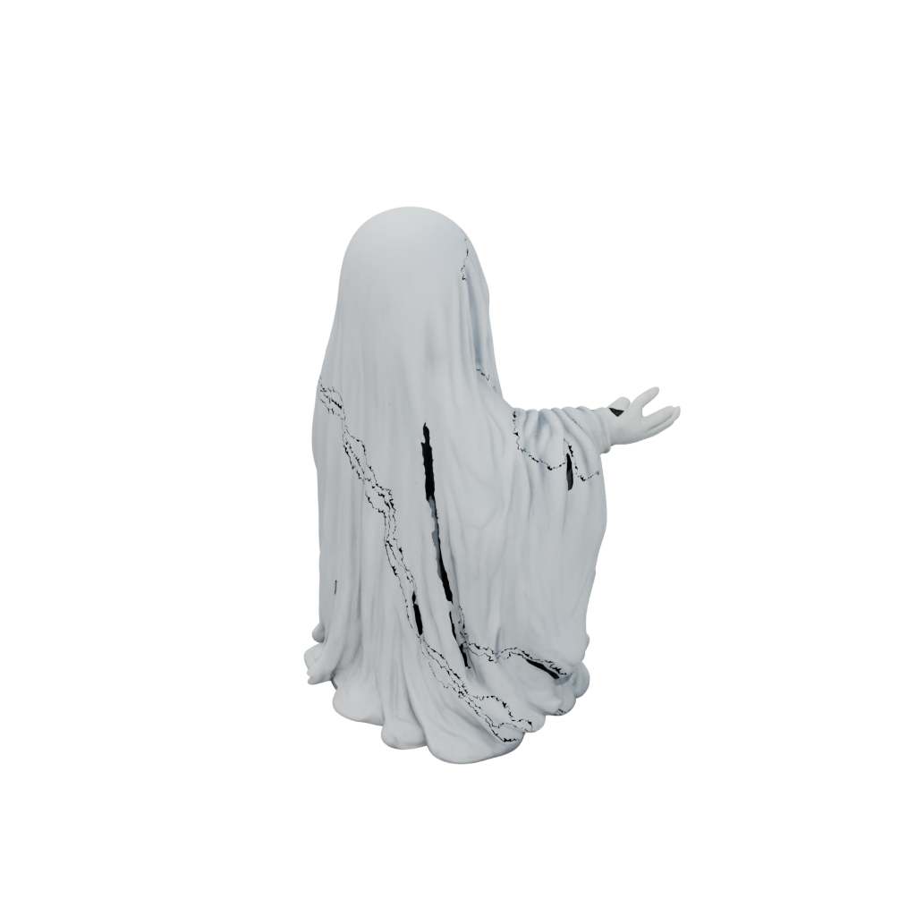 Holiday Spooky Ghost Figurine — seasonal 3D print model, STL