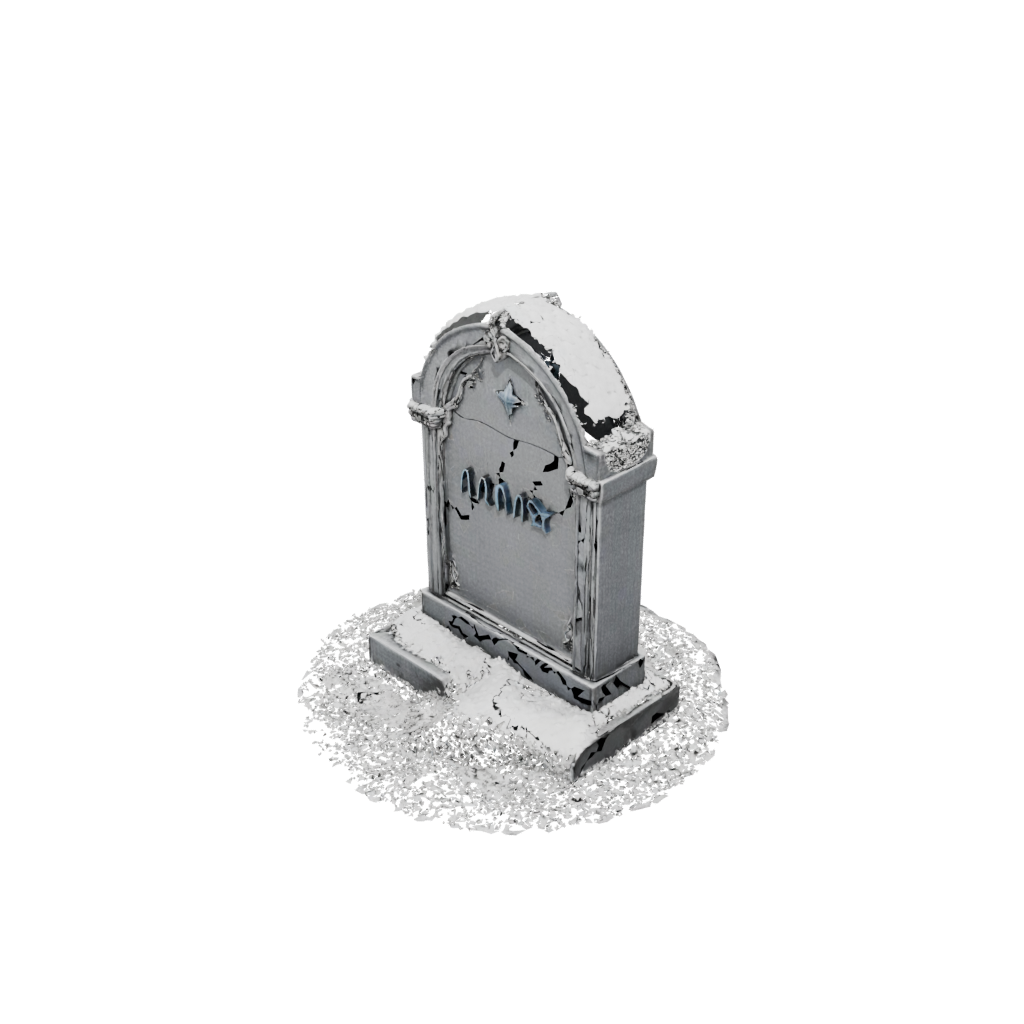 Holiday Tombstone Prop Mini — seasonal 3D print model, STL