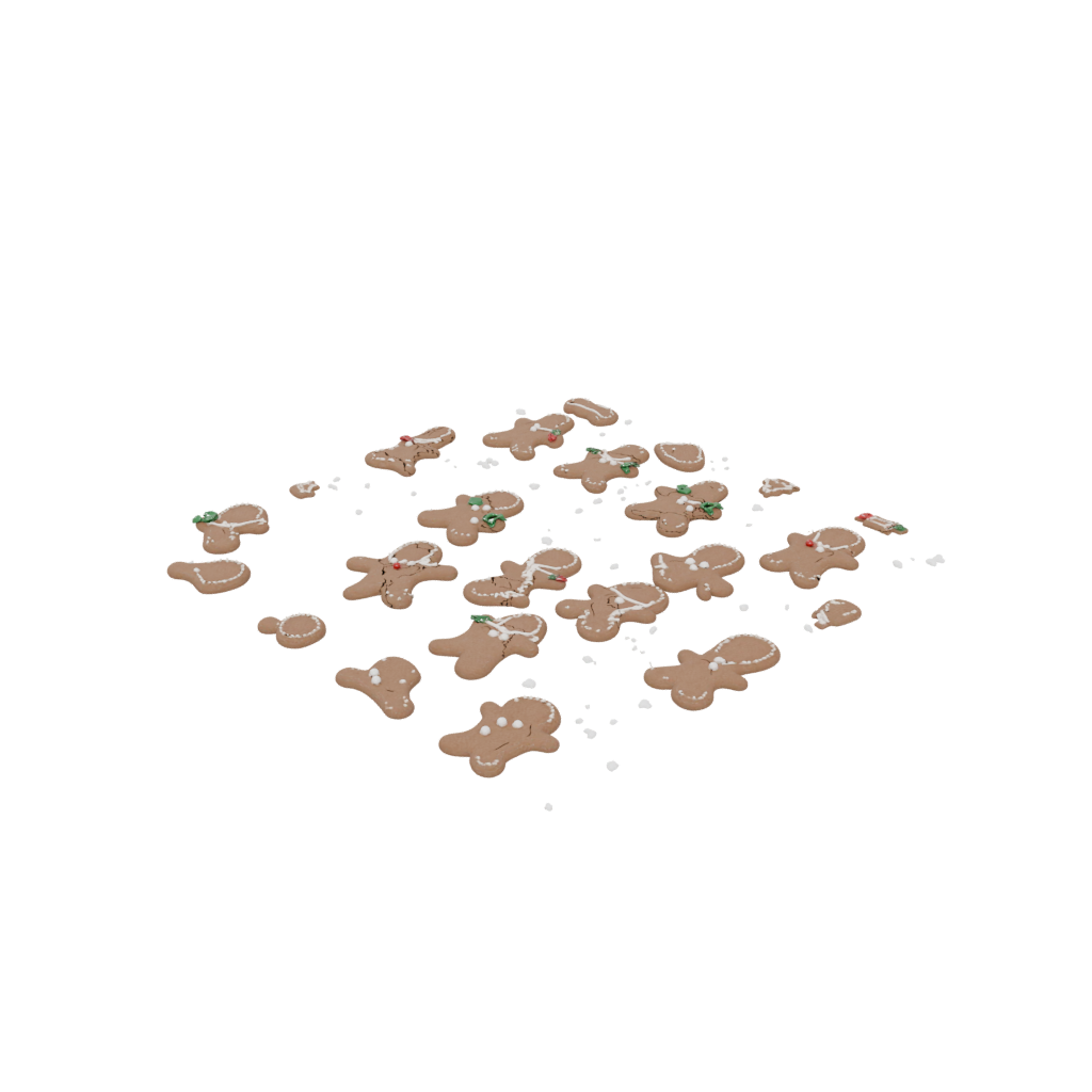 Holiday Cute Gingerbread Person Figure — seasonal 3D print model, STL