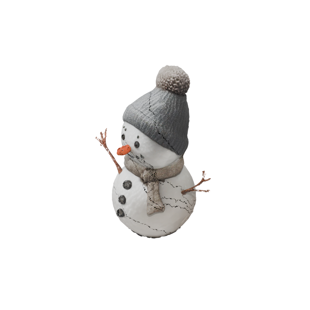 Holiday Cute Snowman Figure — seasonal 3D print model, STL